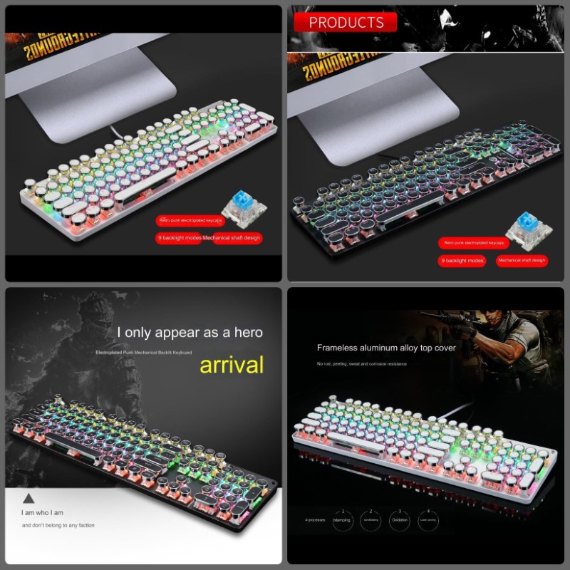Bàn Phím Cơ K900 Gaming - Led xuyên phím có hotswap cho máy tính , laptop hàng nhập khẩu