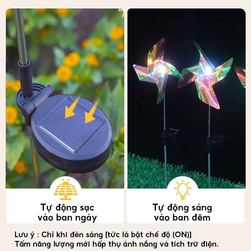 Đèn trang trí năng lượng mặt trời Chong chóng, tích kiệm điện, bóng siêu sáng, chống thấm nước - DA3074