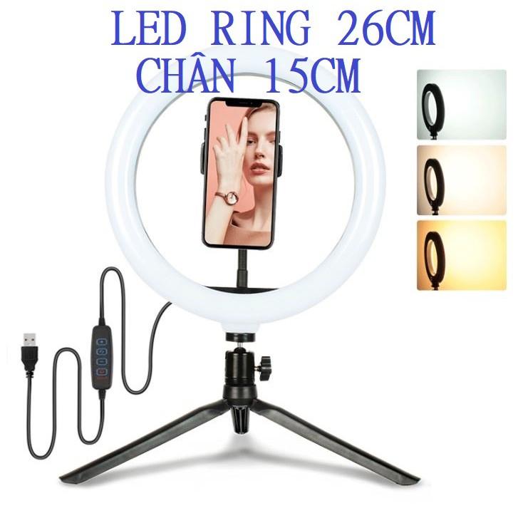 Đèn Led Live Stream Hỗ trợ ánh sáng Chụp Ảnh, Make Up Trang Điểm, 3 Chế Độ Sáng