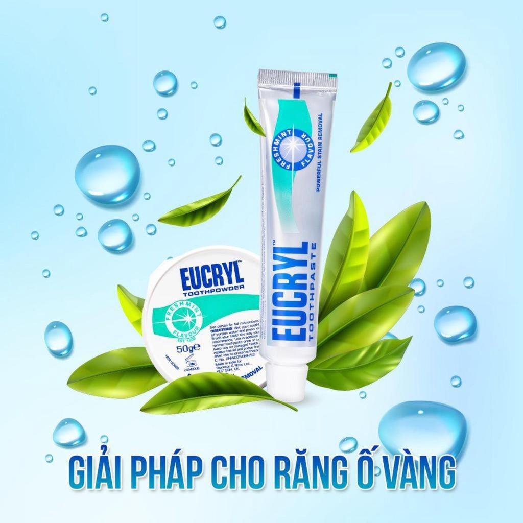 Kem Đánh Răng Eucryl Bạc Hà Tẩy Trắng Răng 62g