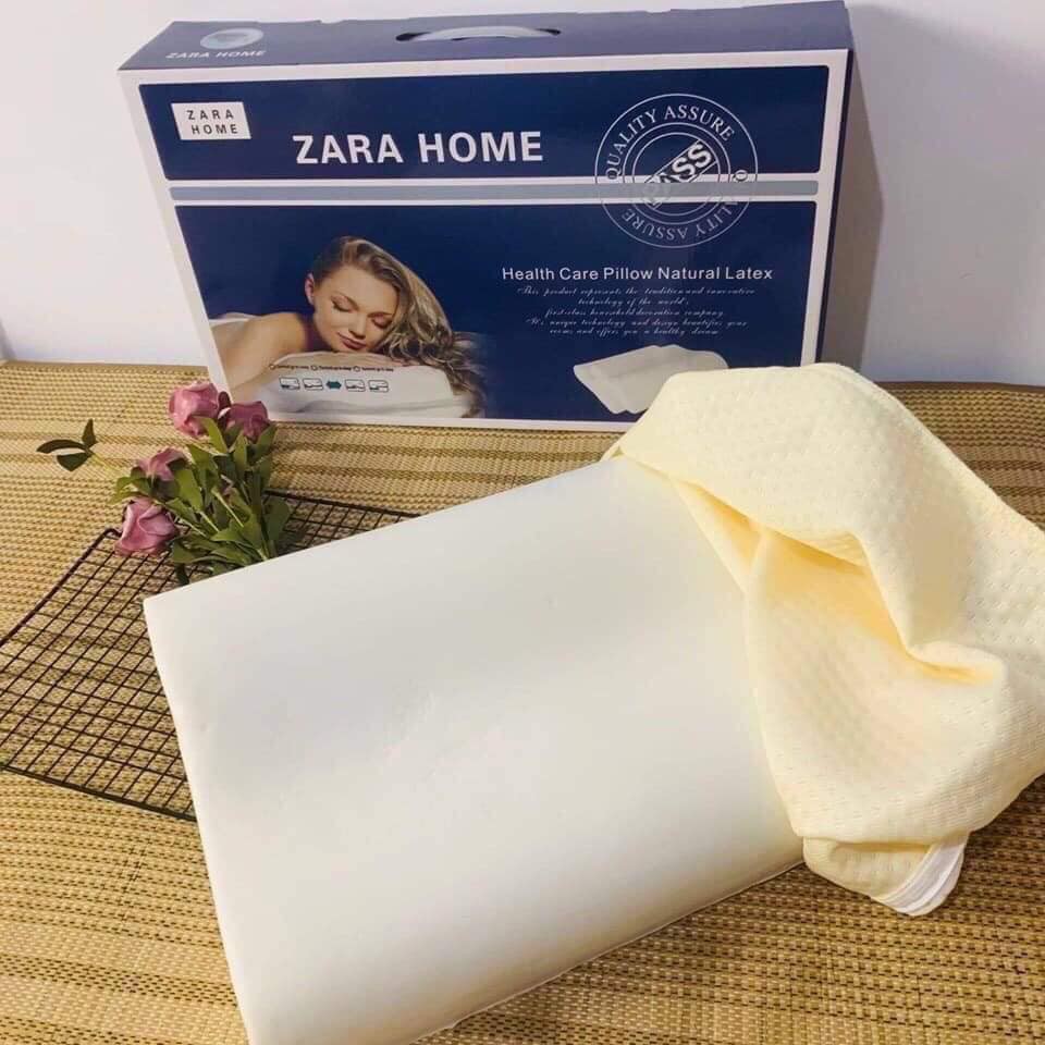 Gối cao su non chống ngáy Zara Home cao cấp MAX STAR2020 - HÀNG CHÍNH HÃNG - 100% cao su nguyên chất - Mềm mại - Đàn hồi cao không xẹp  - hết ngủ ngáy, Giúp ngủ ngon hơn