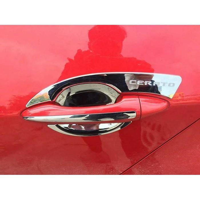 Bộ ốp tay nắm, ốp hõm cửa xe Kia Cerato 2016-2018