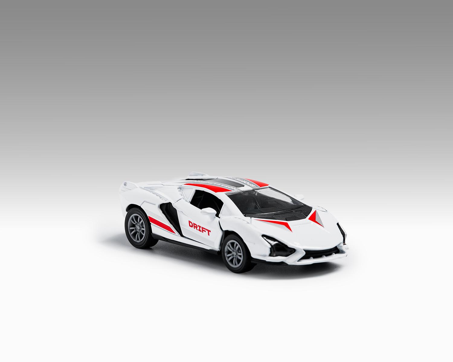 Đồ Chơi Mô Hình Xe Hợp Kim Chạy Đà - Alloy Pull Back Car - Toys&amp;Joys 53251 - Xe Đua L Hai Cửa - Màu Trắng