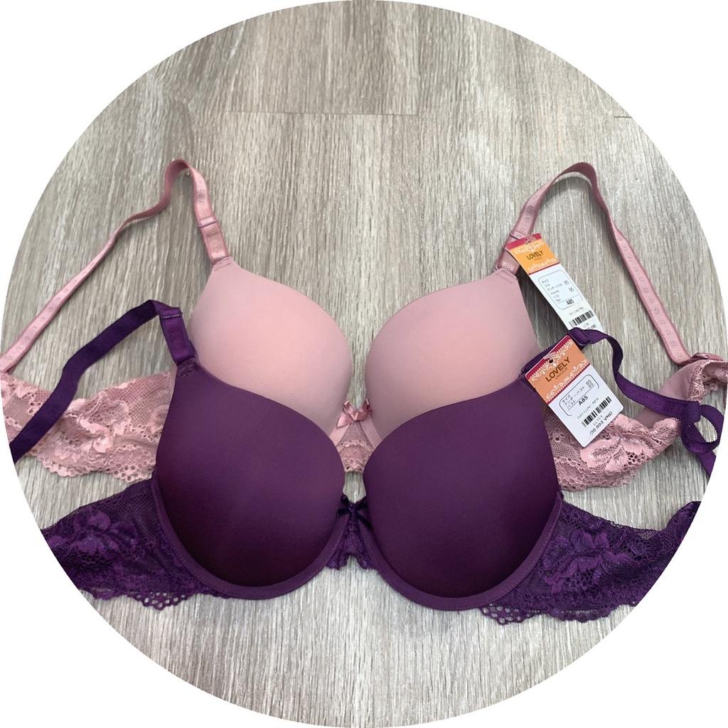 Áo ngực Lovely trơn nâng ngực tạo khe đệm dày bảng ren mã LL194