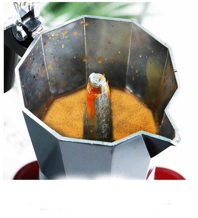 Ấm pha cà phê Moka Pot bằng nhôm, bình pha cà phê kiểu Ý