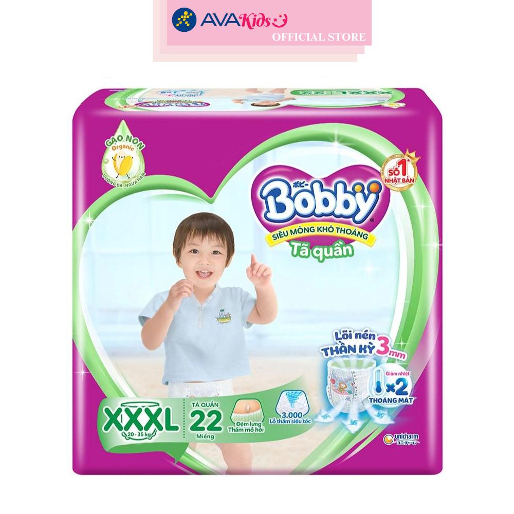 Tã quần Bobby size XXXL 22 miếng (20 - 35 kg)