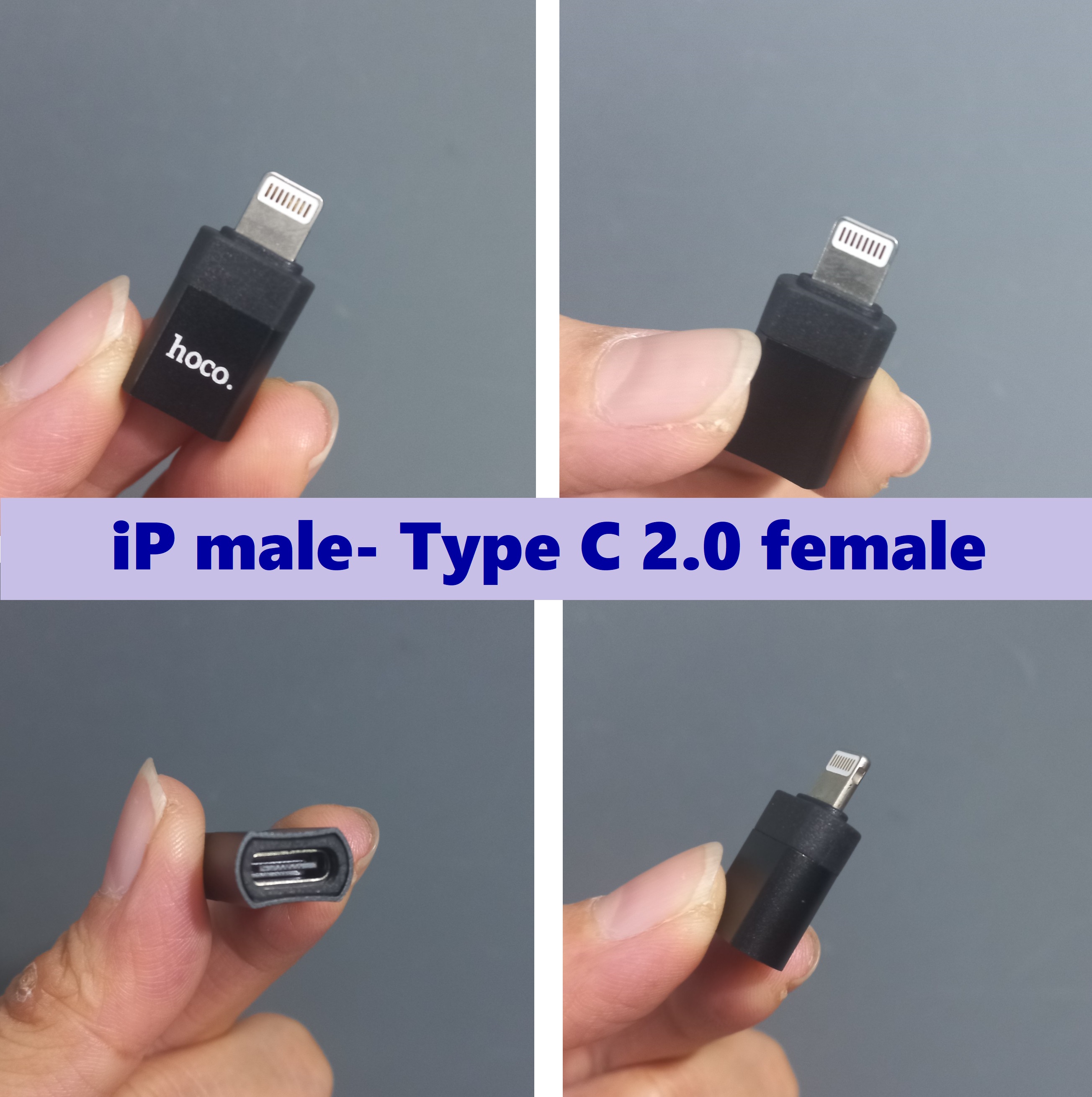 [ Type C  Adapter ] Đầu chuyển type C sang USB 3.0  / iP hỗ trợ OTG cho điện thoại tablet laptop hoco UA17 _ hàng chính hãng