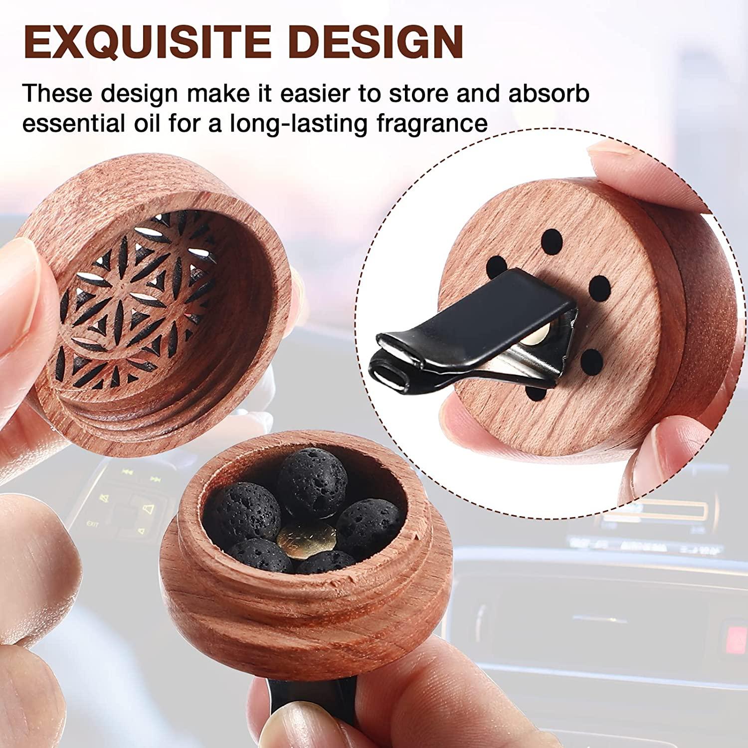 Máy khuếch tán tinh dầu ô tô 4 miếng Máy khuếch tán tinh dầu ô tô bằng gỗ