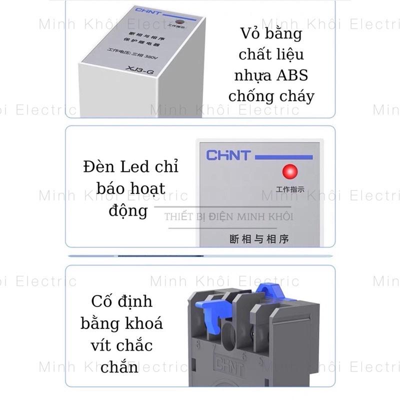 Rơ Le Bảo Vệ Mất Pha Chint XJ3-G, bộ bảo vệ điện áp chống mất pha chint