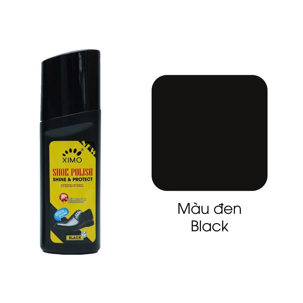 Xi nước đánh bóng màu đen 50ml Làm Sáng Bóng cho giày túi ví da trơn