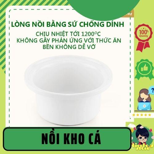 Nồi Kho Cá Màu Xanh Lõi Sứ Đáy Nồi Phẳng, Thành Nồi Dày, Điều Khiển Cơ, Chuyển Chế Độ Nấu Thuận Tiện HH0017