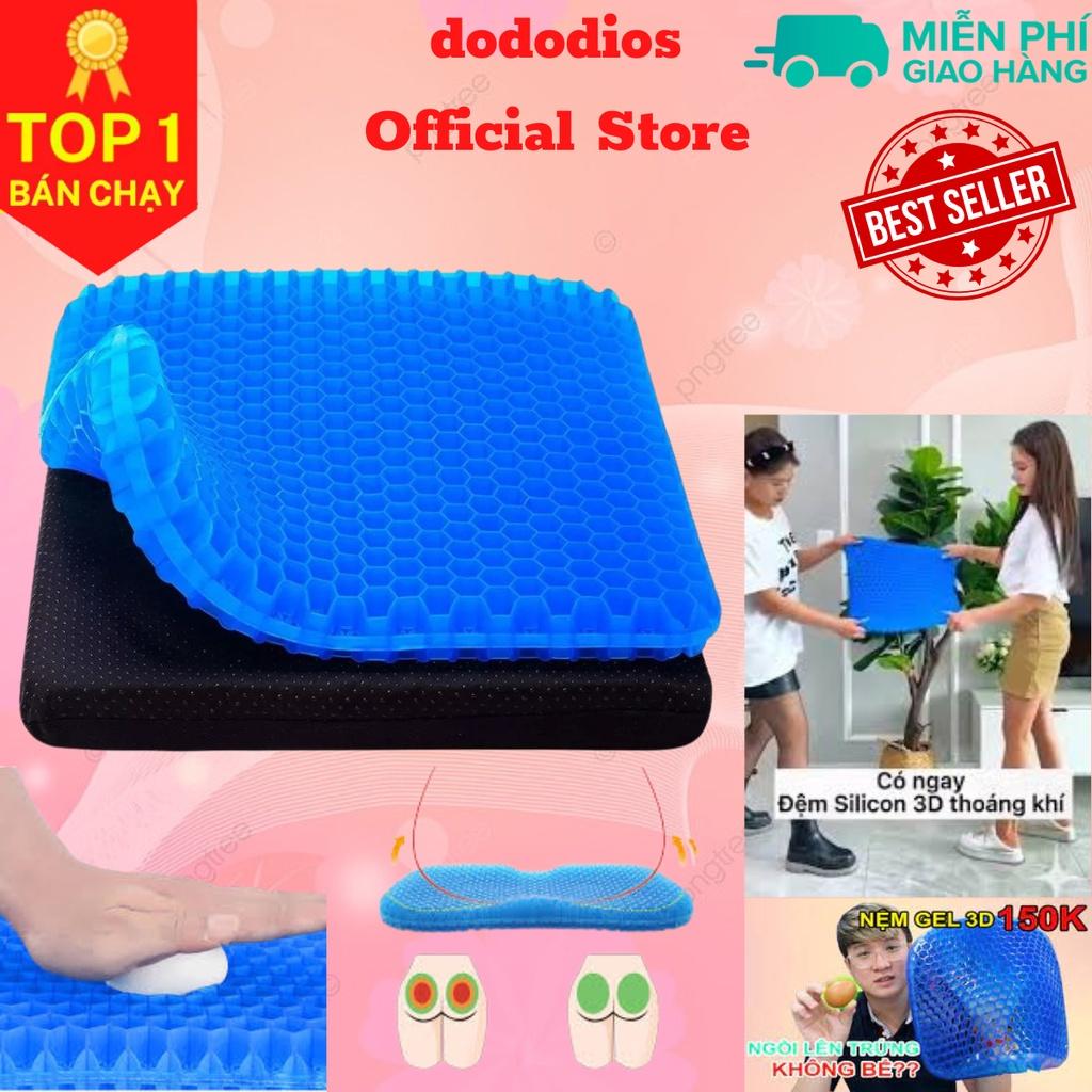 Đệm lót ngồi Silicon 3D 2 Lớp Thoáng Khí Thiết Kế gel tổ ong - Chính hãng dododios