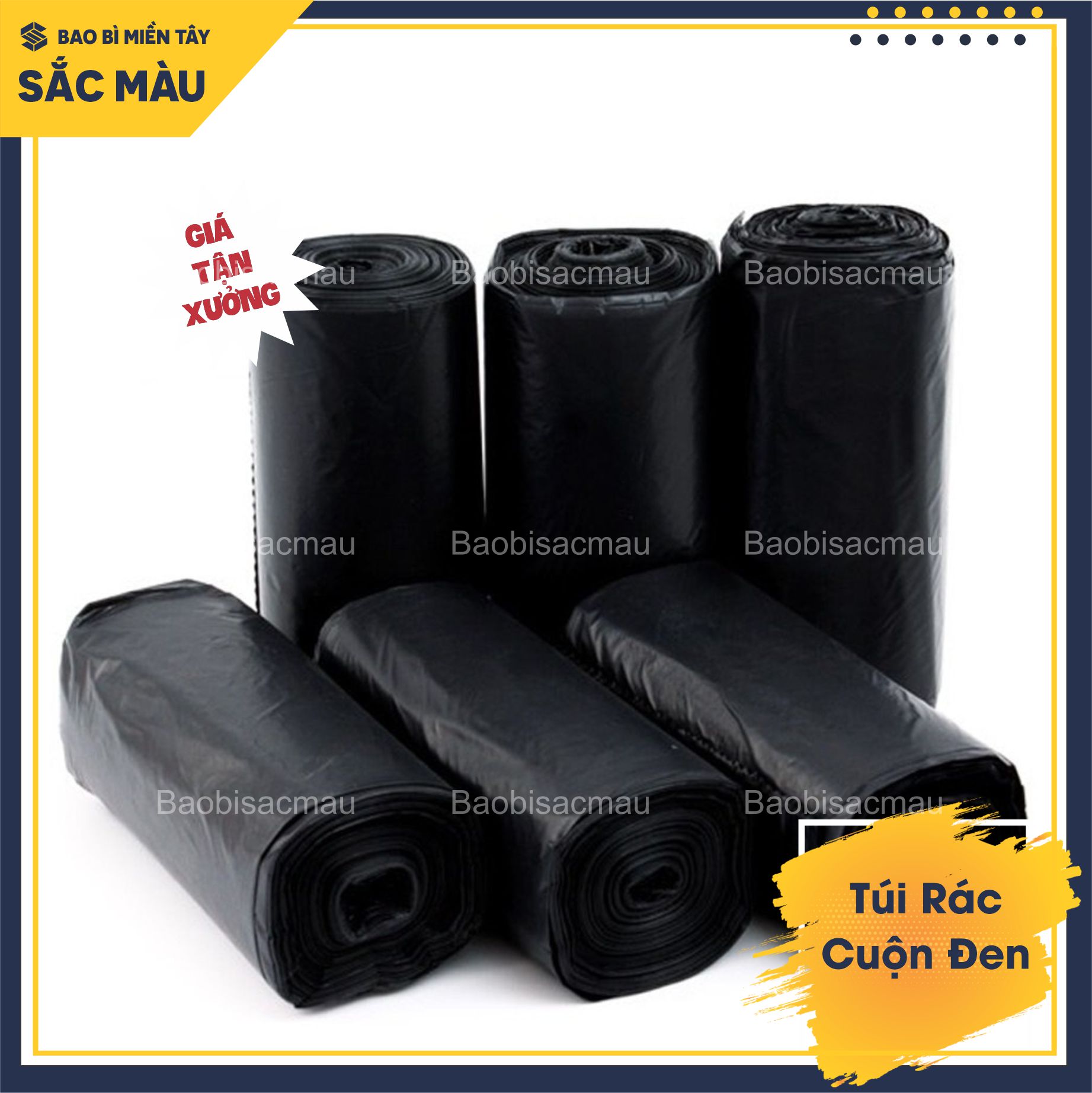 Túi đựng rác( 1Kg) màu đen và màu ngẫu nhiên, bền đẹp và chắc chắn với nhiều loại kích thước