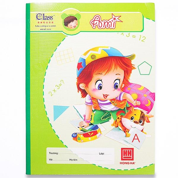 Combo 5 Vở Class Ami - 5 Ô Ly 96 Trang ĐL 100g/m2 - Hồng Hà TM-0372 (Mẫu Màu Giao Ngẫu Nhiên)