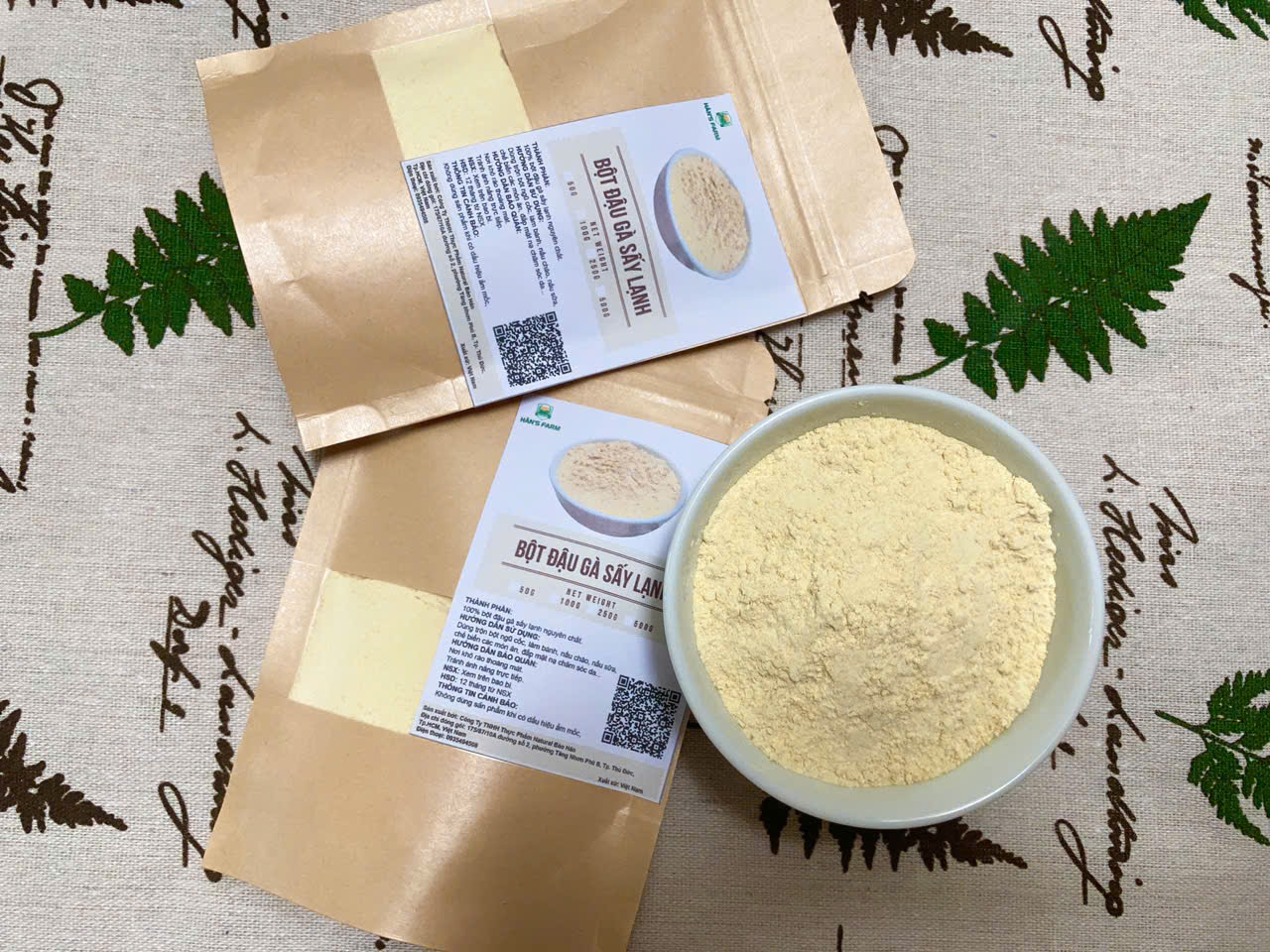 Bột đậu gà sấy lạnh nguyên chất siêu mịn, không biến đổi gen - Cold drying Chickpea powder non GMO