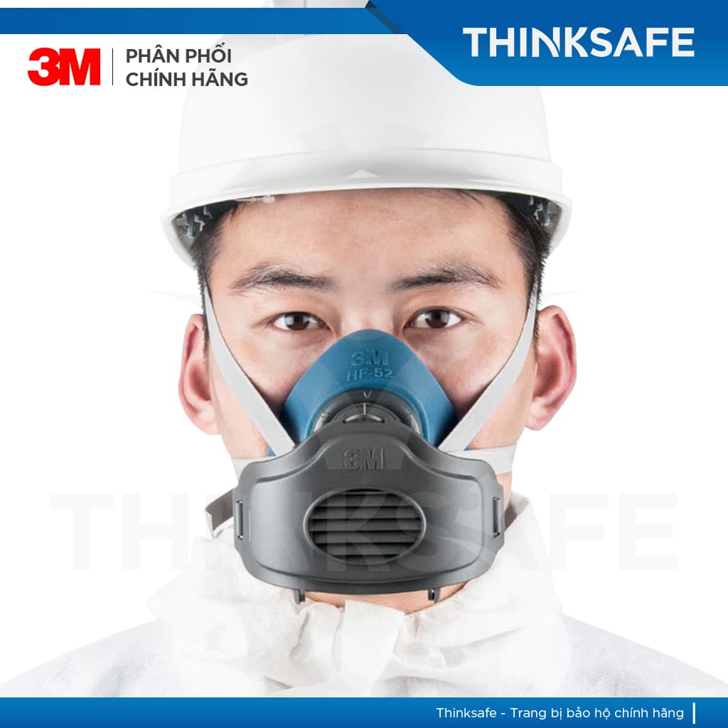 Mặt nạ phòng độc 3M Thinksafe, phòng độc, chuyên phòng dịch, chống giọt bắn, lọc bụi mịn, xịt sơn - HF52/1700