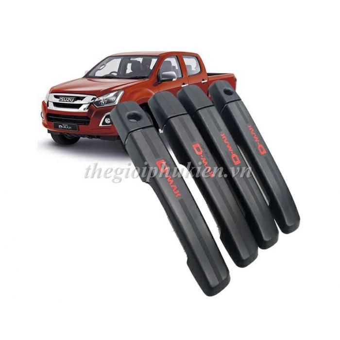 Ốp tay nắm cửa xe ISUZU D-Max, Dmax nhựa ABS đen