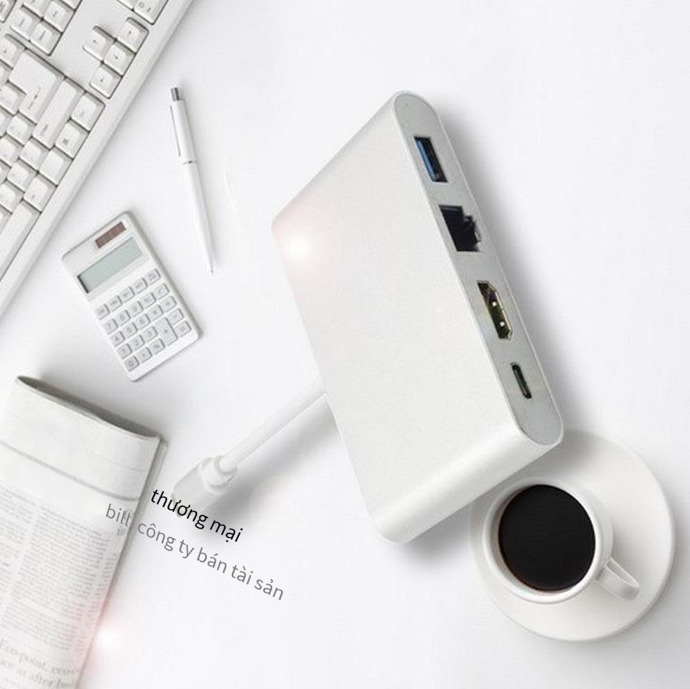 Đảm bảo chất lượng Type-C to card mạng + Cáp chuyển đổi tất cả trong một HDMI Bộ mở rộng chuyển đổi USB 3.1 sang hdmi+rj45