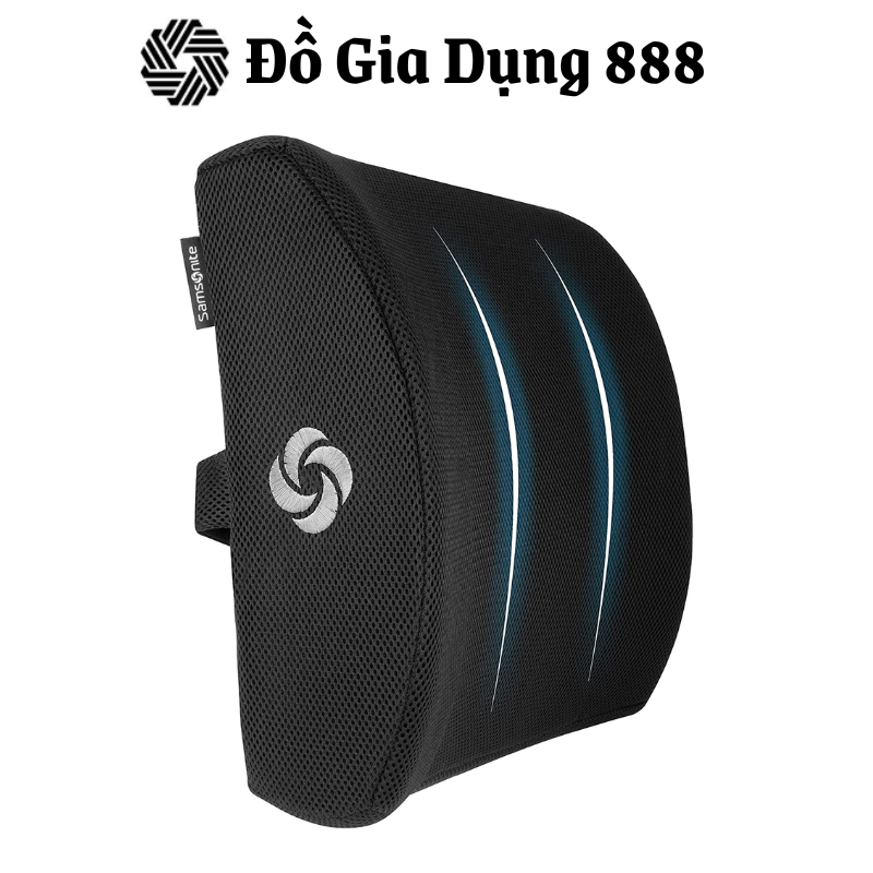Gối Tựa Lưng Ô Tô Samsonite, Gối Chống Đau Mỏi Lưng, Khử Mùi Hôi, Hỗ Trợ Đau Cột Sống, Nhập Đức
