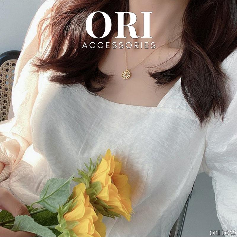 Dây chuyền nữ Vòng tròn thủy tinh Laelia độc đáo thời trang ORI ACCESSORIES D069