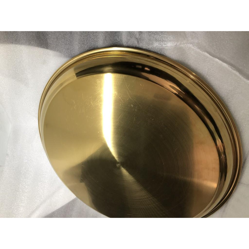 Mâm inox 304 mạ Pvd Titan cao cấp sang trọng vàng ánh kim cho nhà hàng khách sạn vip 50cm & 55cm Inox 304 Hcm