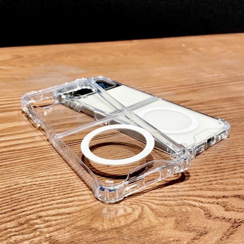 Ốp lưng Z Flip 4 / Z Flip 3 / Z Fold 4 / Z Fold 3 hỗ trợ sạc trong suốt chống sốc 4 góc