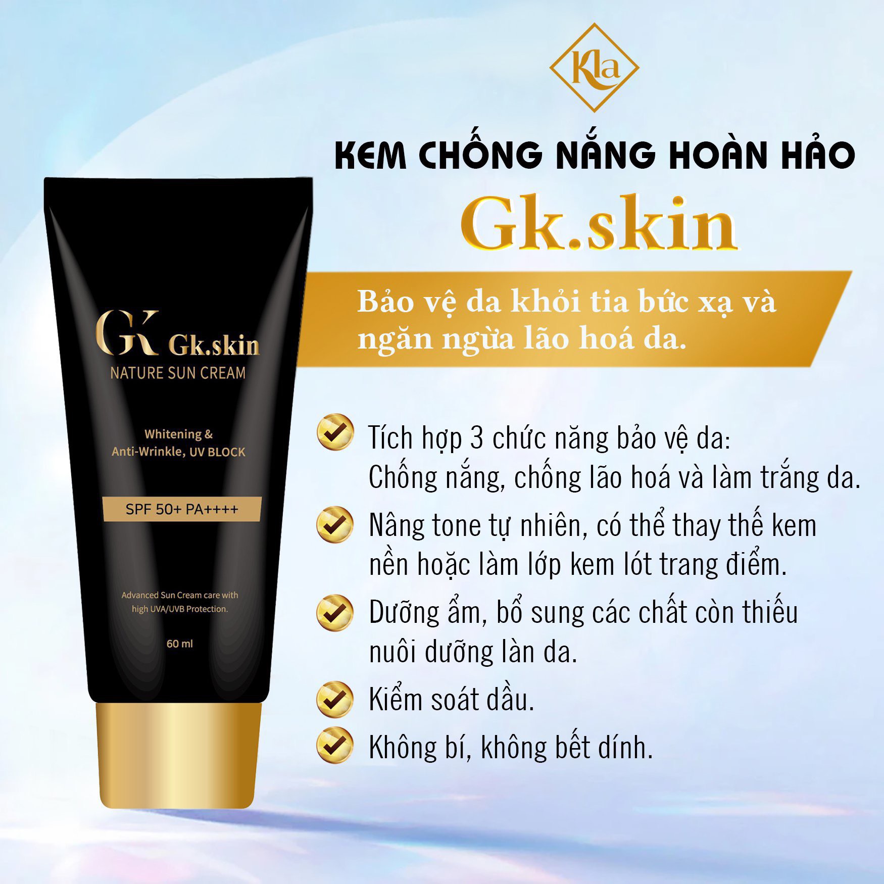 Kem Chống Nắng GK-SKIN( Dr.Peptit cell Nature sun Creamcũ)