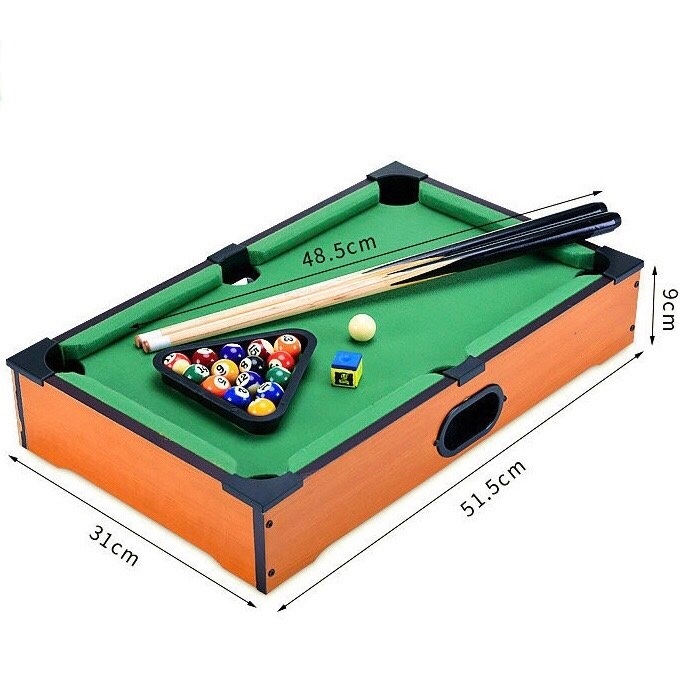 Bàn bida mini cho trẻ em size 51.5x31x9cm bằng gỗ, mặt nhung cực đẹp