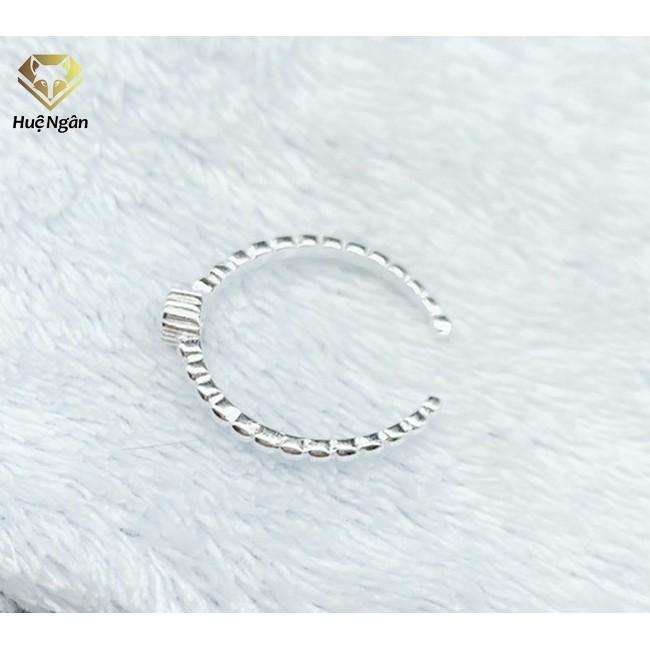 Nhẫn bạc Ý 925 Huệ Ngân - Chiếc vòng cầu hôn RR1348