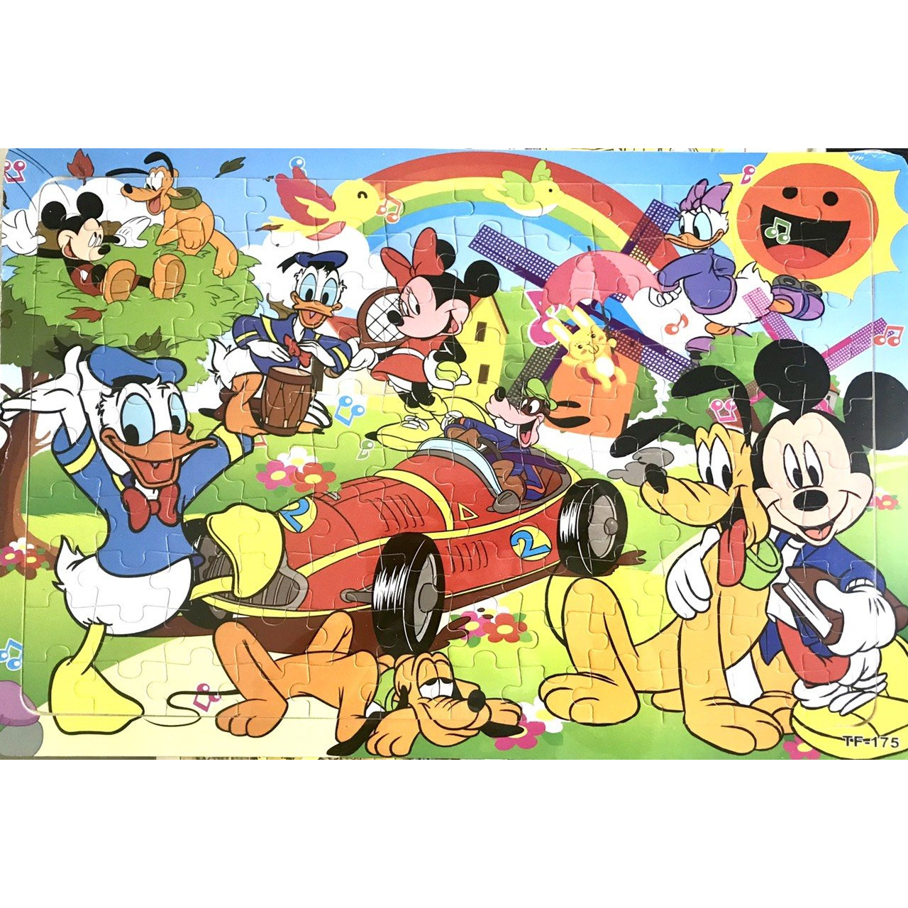 Tranh Ghép Hình Gỗ - Chuột Mickey Và Những Người Bạn - Tặng Kèm 1 Túi Zip Đựng Mảnh Ghép
