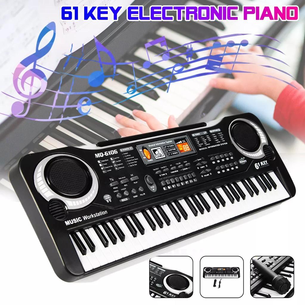 Đàn Piano Đàn Điện Tử 61 Phím Kèm mic hát Cho Bé Nhiều Chức Năng