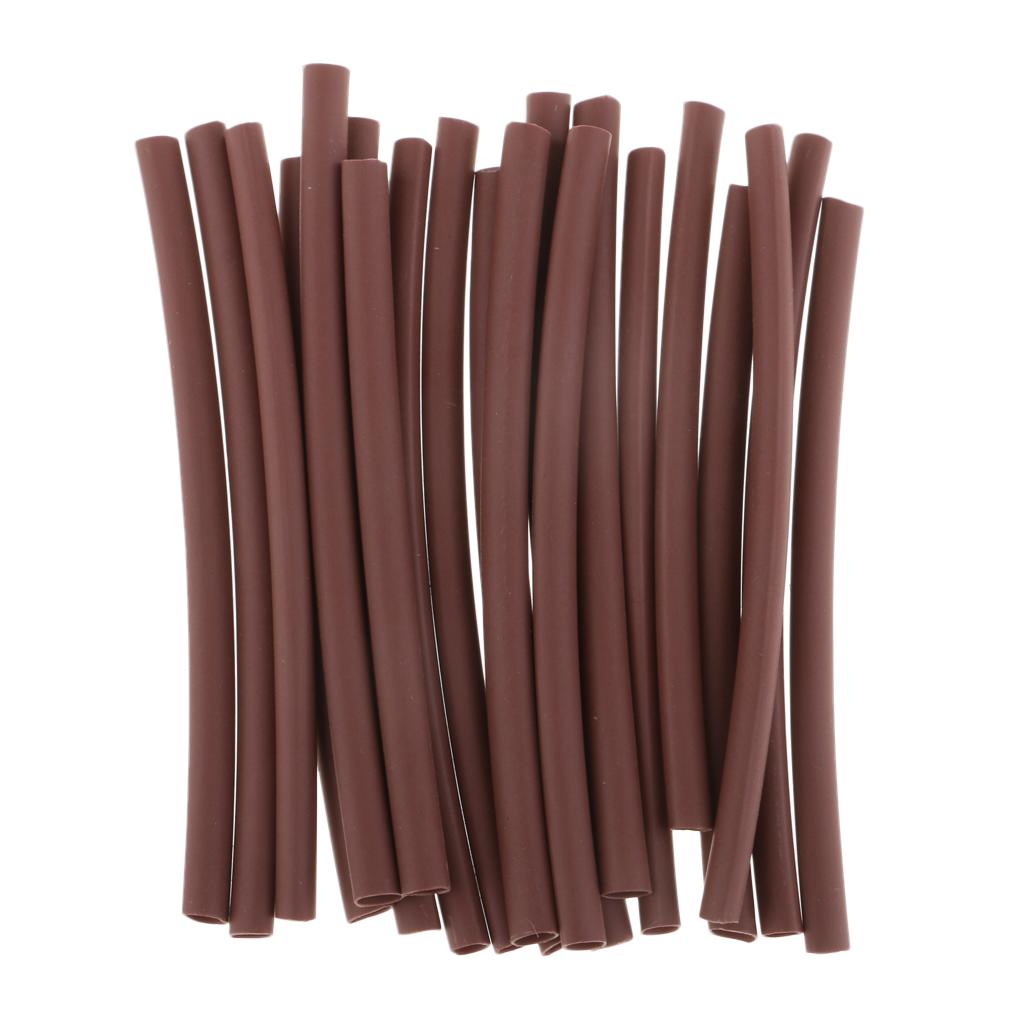 2x20pcs Heat Shrink Tube, Ronnie Rigs Sleeves, Carp Rig Making Tubing Brown
