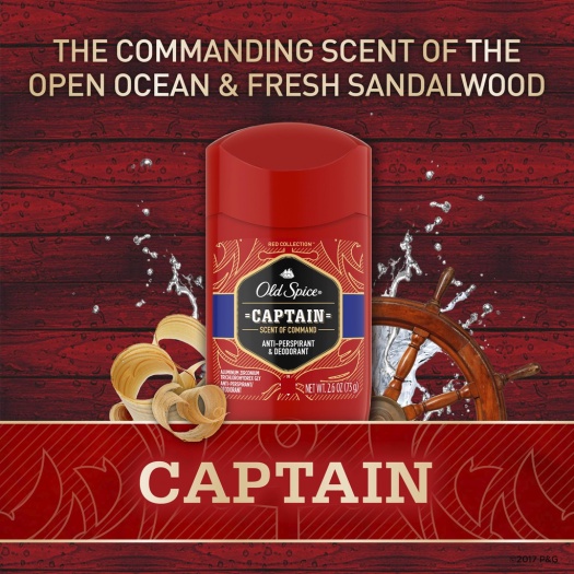 Lăn Khử Mùi Old Spice Red Collection Captain 73Gr (Sáp Trắng)