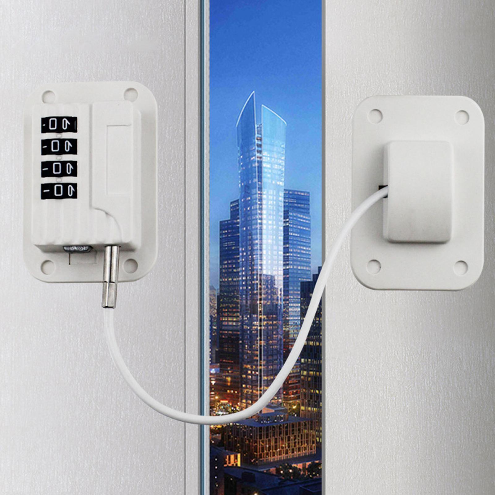 2xRefrigerator Window Lock Kid Safety Coded Combination Locks For Fridge Door White