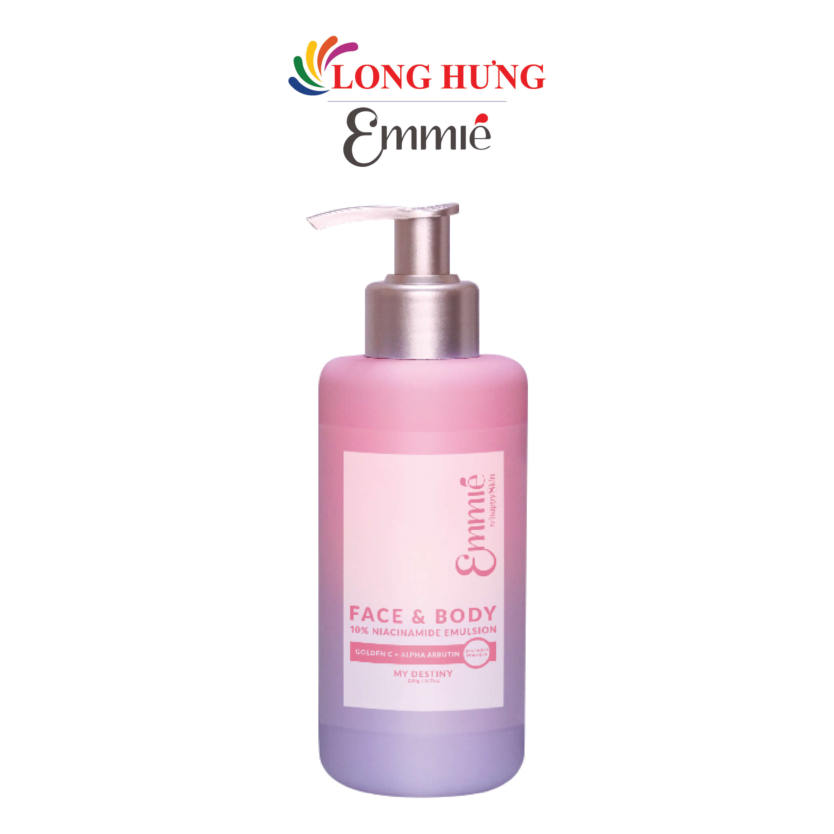 Kem dưỡng thể Emmié Face &amp; Body Niacinamide Emulsion làm trắng da 7% (230ml)/10% (230g) - Hàng chính hãng