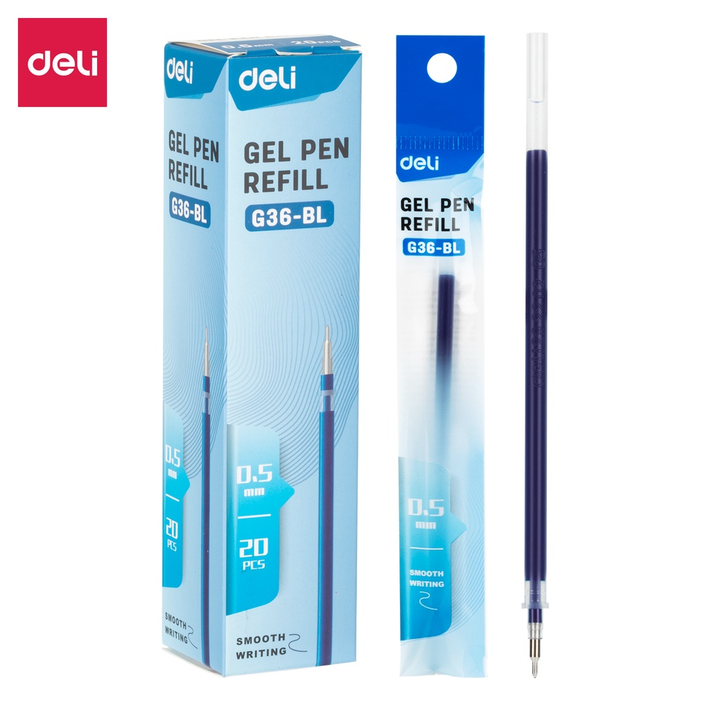 Set 10/20 Ruột Bút Mực Gel Màu Xanh Đen Đỏ Ngòi 0.5mm Tiện Dụng Hình Hoạt Hình Vui Nhộn