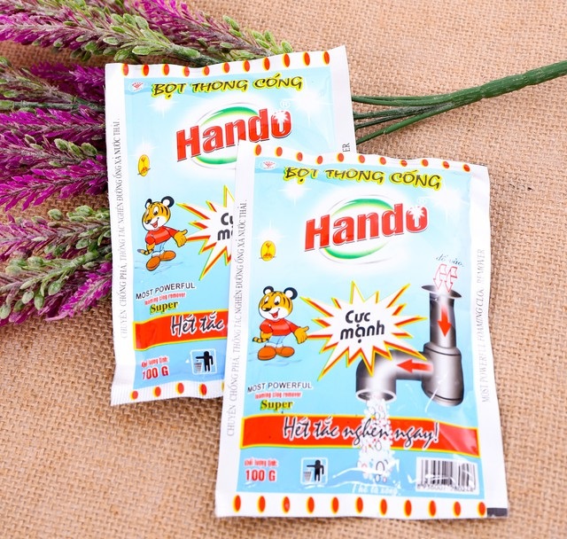 Combo 2 gói bột thông cống nội địa Hando 100Gr [Không dùng khi tắc bằng chất thải vô cơ]