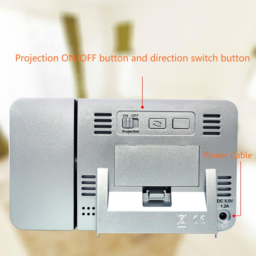 Đồng Hồ Báo Thức Kỹ Thuật Số Màn Hình Lcd Đa Chức Năng Xoay Được