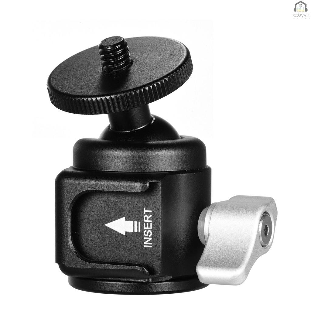 Đầu bi hợp kim nhôm CNC 5KG kèm ốc vít 1/4inch thông dụng cho máy ảnh DSLR SLR