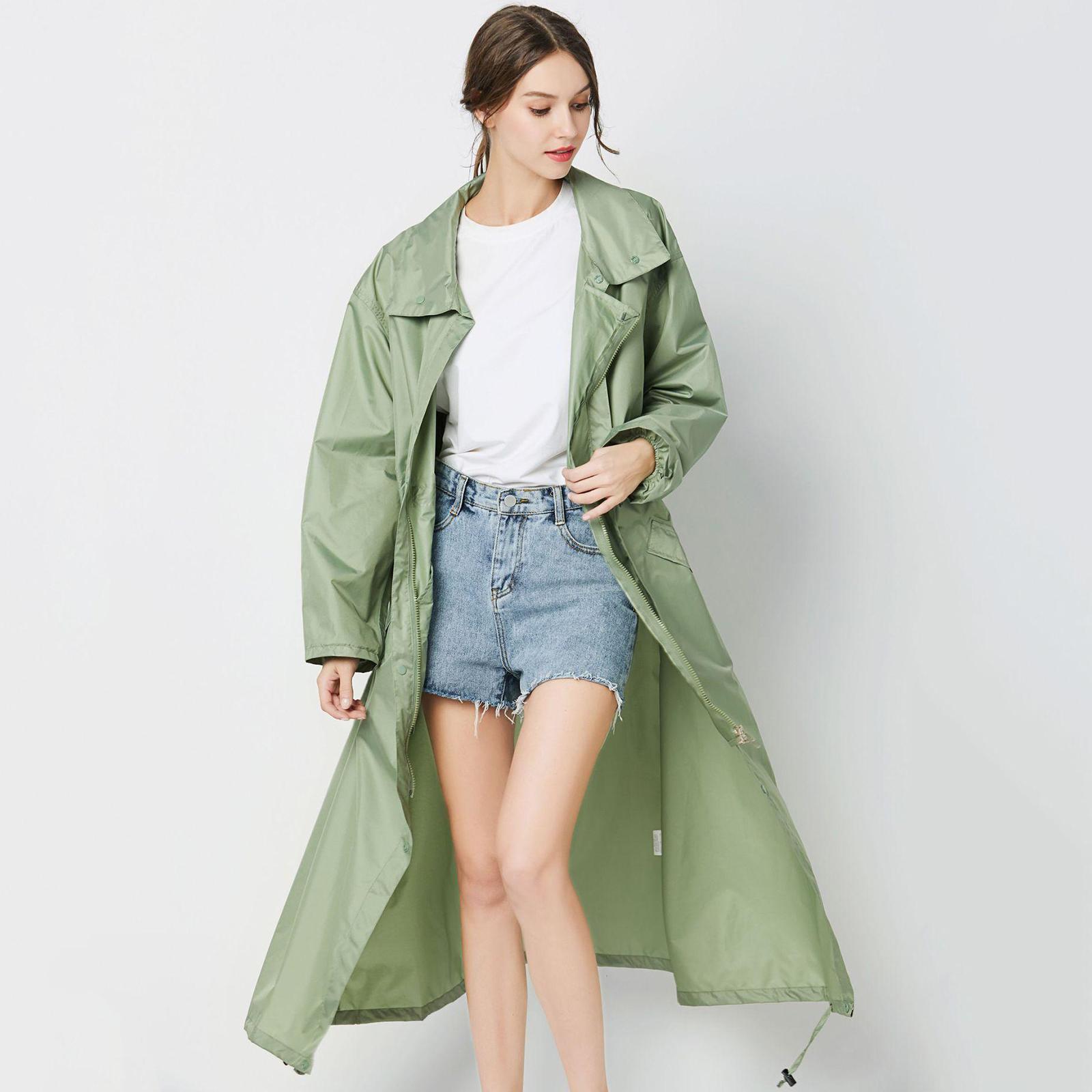 Women Hooded Wind Wave Rain Jacket Outdoor Waterproof Coat Outwear
