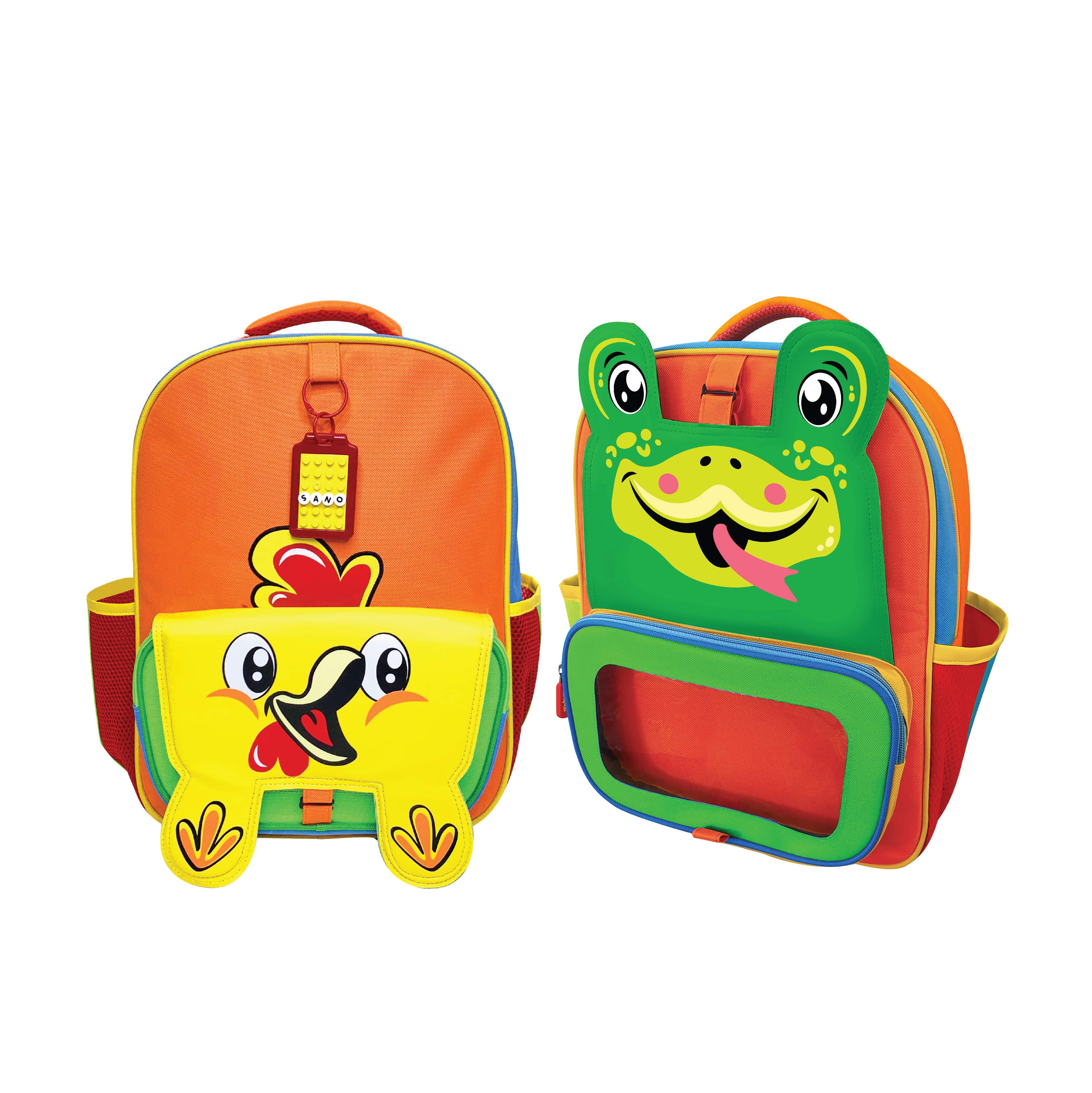 Combo Balo Sáng Tạo TOONYKIDS Cá Nhân Hóa và Bình Nước Gà Rắn TN00423-004 [Tặng Kèm Sticker