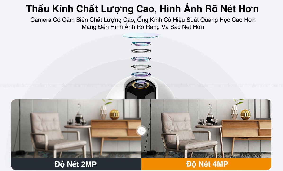 Camera IMOU WIFI Trong Nhà A43P 4MP Đàm Thoại 2 Chiều, Xoay 360 - Hàng chính hãng