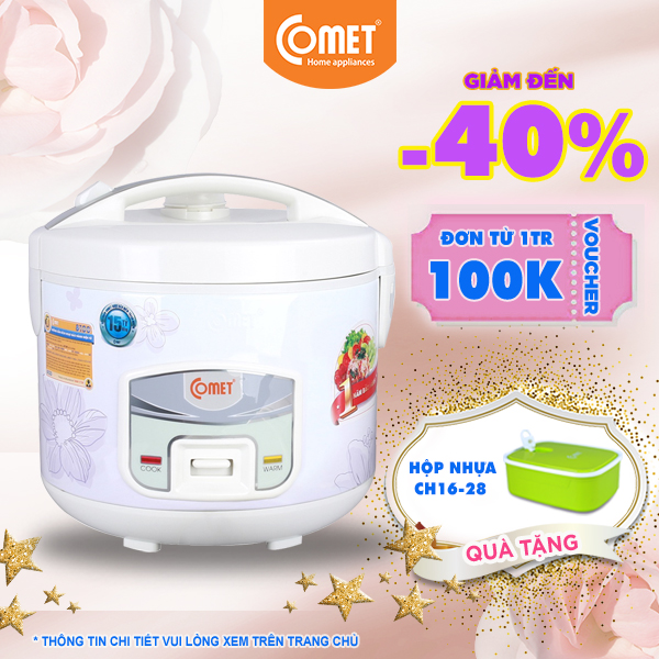 Nồi cơm điện 1.8L COMET - CM8018 - Hàng Chính Hãng