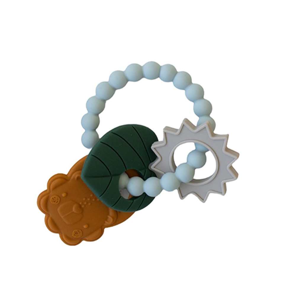 Loulou Lollipop Vòng ba gặm nướu silicone cao cấp giúp giảm đau và ngứa nướu cho bé