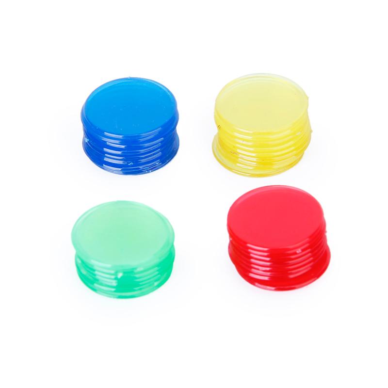 100 Cái/gói Pro Bá Tước Lô Tô Chip Đánh Dấu Cho Bingo Game 2 Cm 4 Màu