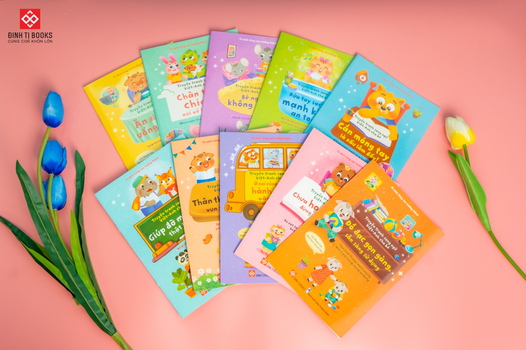 Sách Cùng Con Trưởng Thành - Bộ 10 Cuốn Truyện Tranh Song Ngữ Việt - Anh Cho Bé  – Đinh Tị Books