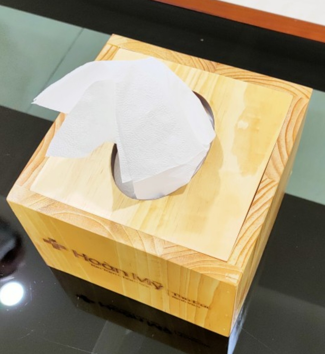 HỘP GỖ ĐỰNG KHĂN GIẤY VUÔNG CAO CẤP kt 15x15x10cm