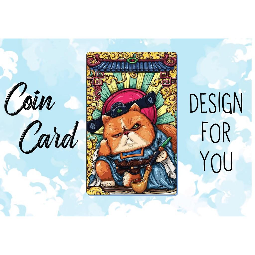 Decal dán Thẻ ATM, debit, thẻ từ, thẻ chung cư, bảo vệ thẻ hình MÈO THẦN TÀI MANEKI NEKO