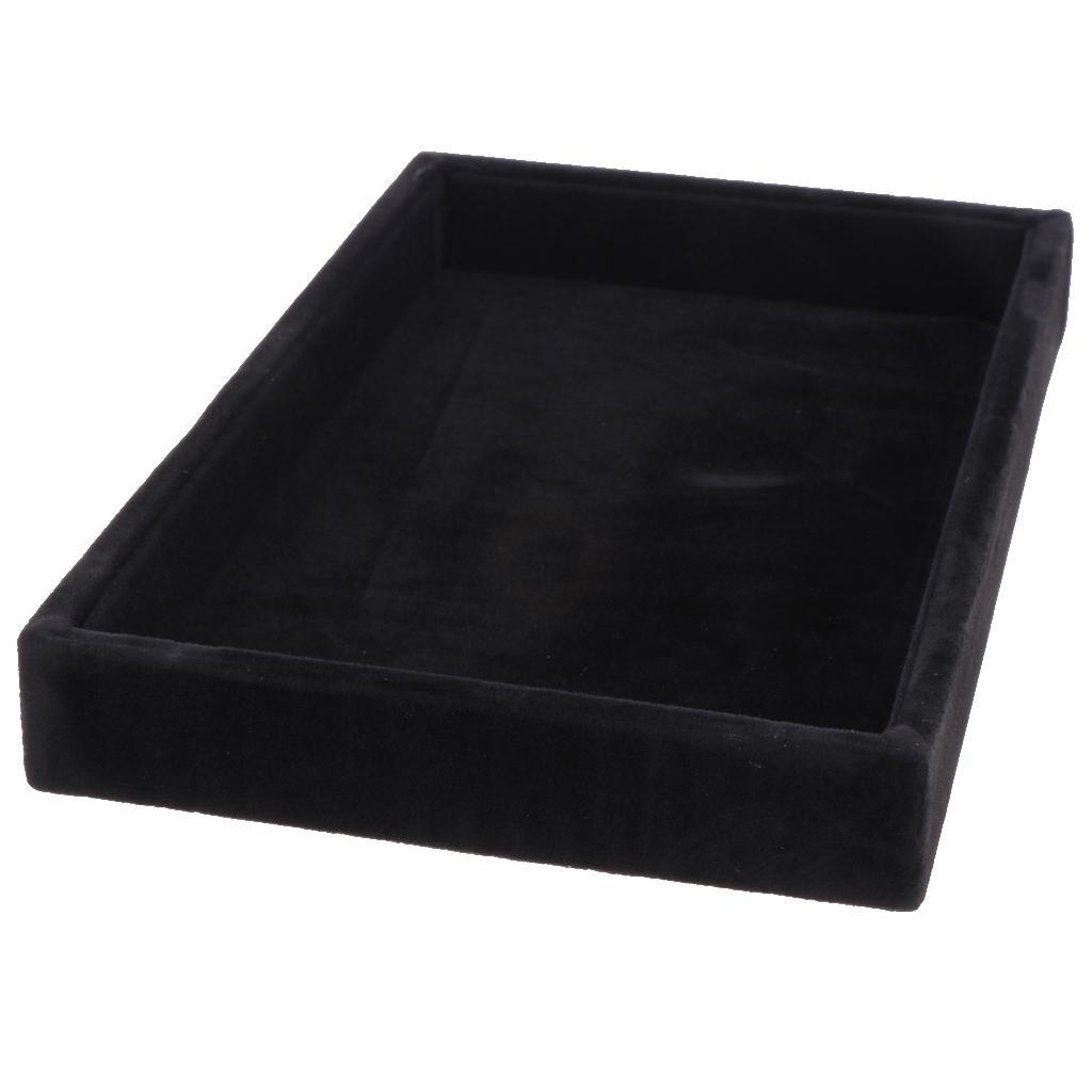 2 Pcs Velvet Necklace Bracelet Earring Anklet Jewelry Display Tray Case Organizer for Jewelry Store Home Use
