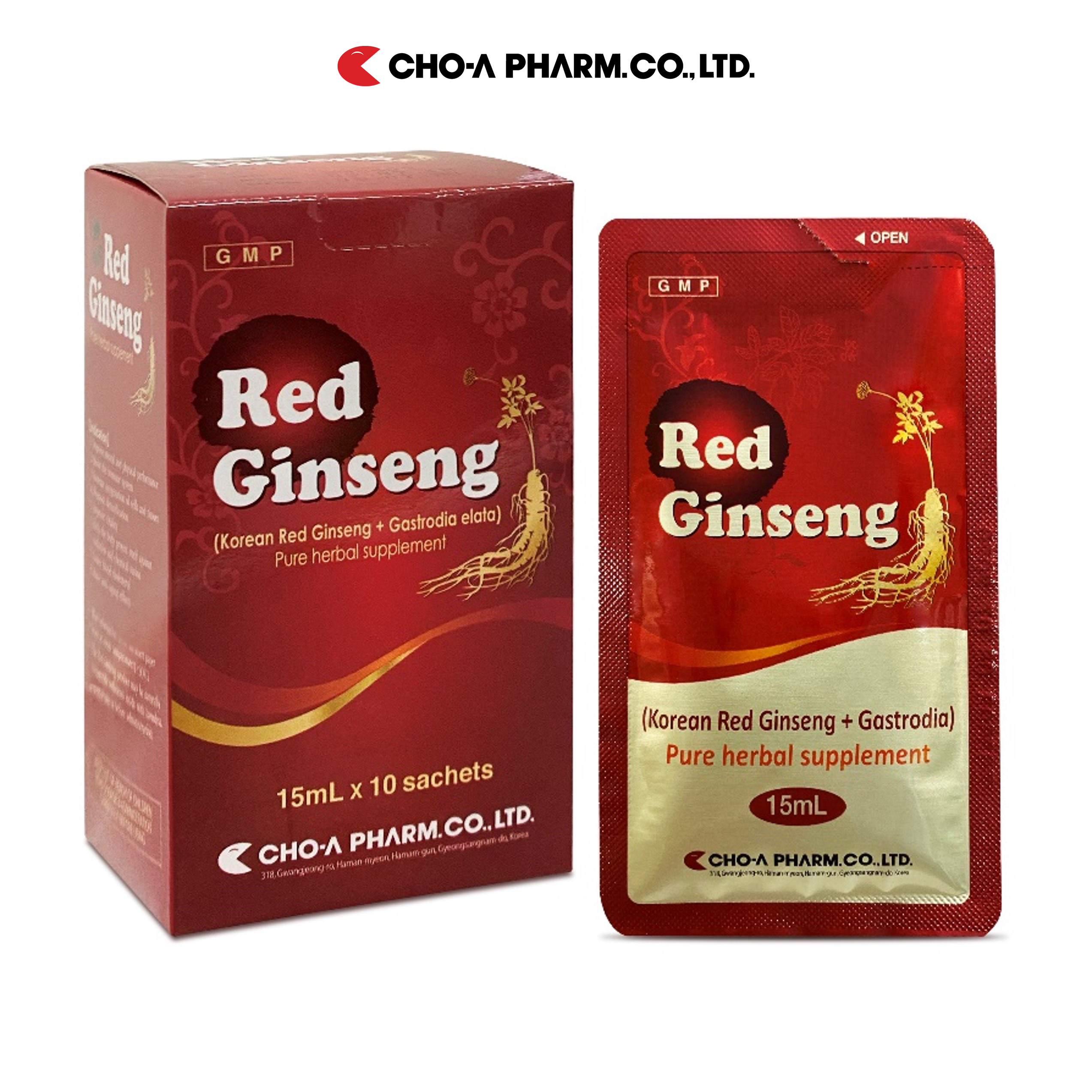 Combo 5 Gói Hồng Sâm Hàn Quốc Red Ginseng Hỗ Trợ Tăng Đề Kháng (5 Gói x 15ml)